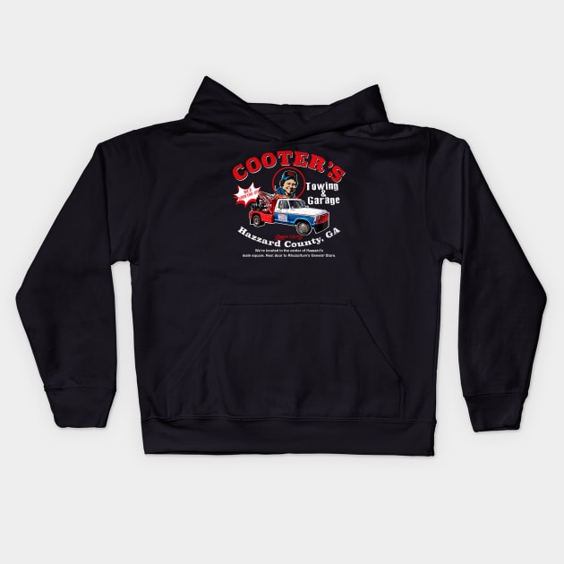 Cooter's Towing Worn Hazzard County Dks Kids Hoodie by Alema Art